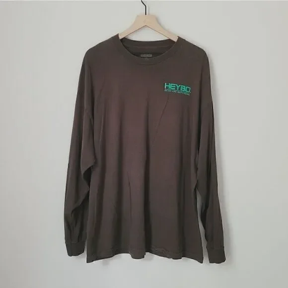 Heybo Men's Brown Graphic Long Sleeve Size XXL - Picture 1 of 4